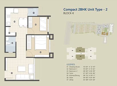 Compact 2BHK Unit Type - 2